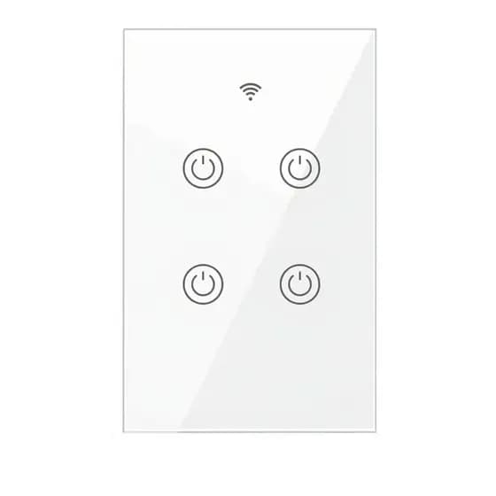 Interruptor Touch Wifi Inteligente 4 Tecla Alexa Google Siri