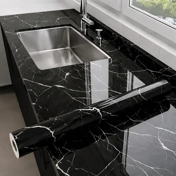 Adesivo Vinil Papel de Parede Autocolante Mármore Envelopamento Mesa Móveis Lavável