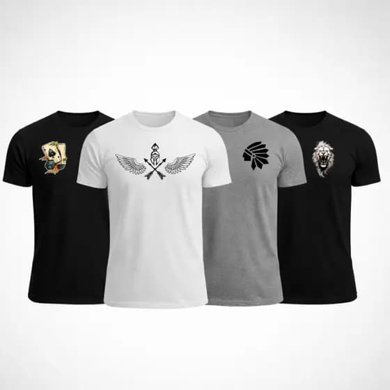 KIT 4 camiseta masculina , camisa algodão masculina , camisa masculina ,camisas masculinas 100% algodão