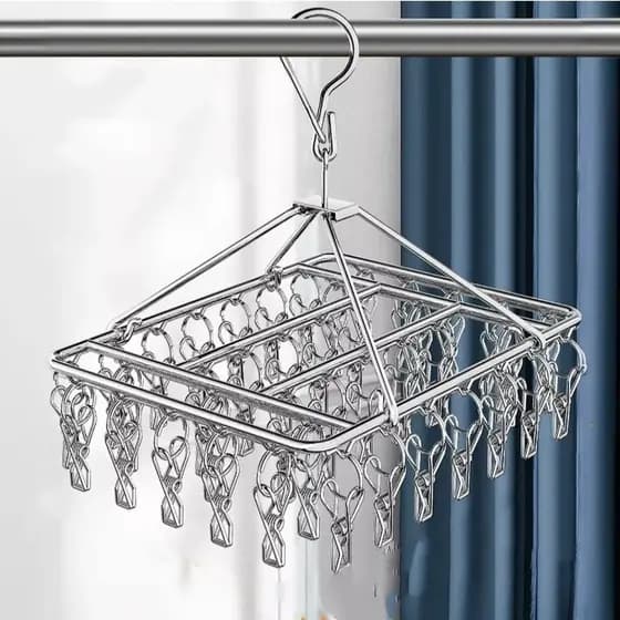 Varal 8/20/40 Prendedores Roupa Bebe Calcinha Cueca Dobrável Inox Prático e Retrátil para Roupas Íntimas top