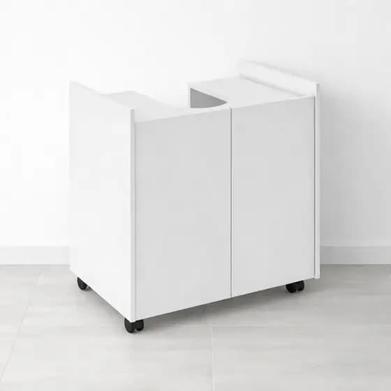 Gabinete De Banheiro 2 Portas Branco armario Pia De Coluna