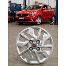 Calota Aro 14 Fiat Argo Cronos Palio Jogo com 4 Calotas Com Emblema de Brinde