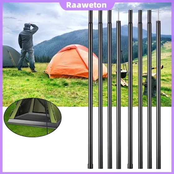 Acampamento De 2 M/6.6 Pés Pólo De Toldo De Barraca Fácil De Transportar Peças Portáteis De Haste De Dossel Para Ao Ar