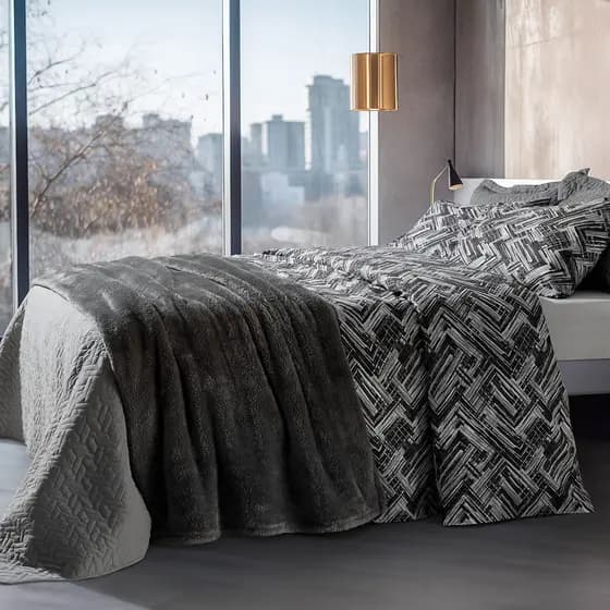 Jogo de Cama Casal HOME DESIGN Percal 200 Fios S2 - Akasa