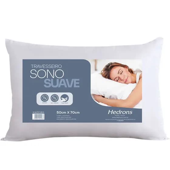 Travesseiro SONO SUAVE Toque macio - Hedrons - AKASA