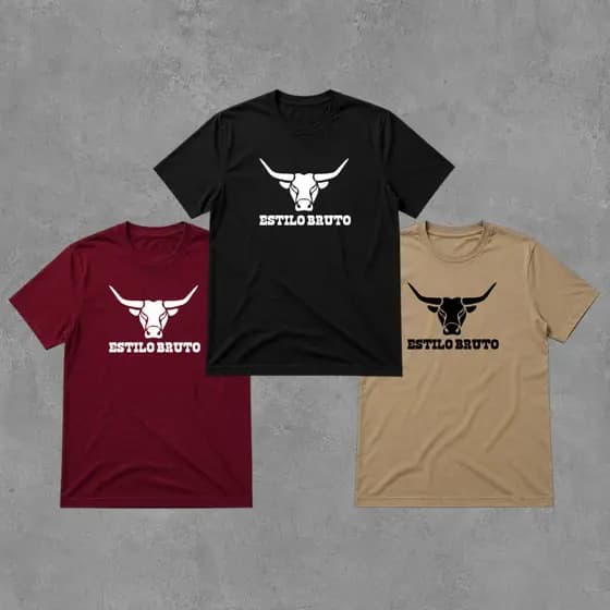 Kit 3 Camisetas Masculina Algodão Estilo Cowboy Bruto Moda Country