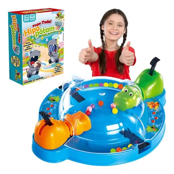 Jogo Papa Bolinhas Hipopótamo Papa Tudo Brinquedo Divertido