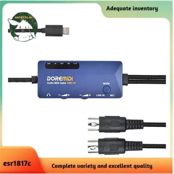 - 11 Conversor De Cabo MIDI De Áudio USB-C Placa De Som De Função Dupla E Interface Plug and Play-10