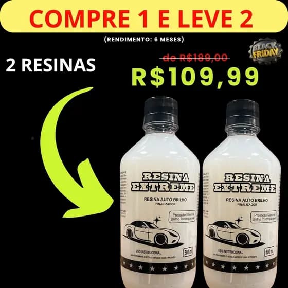 Resina Extreme Brilho Intenso e Proteção Premium