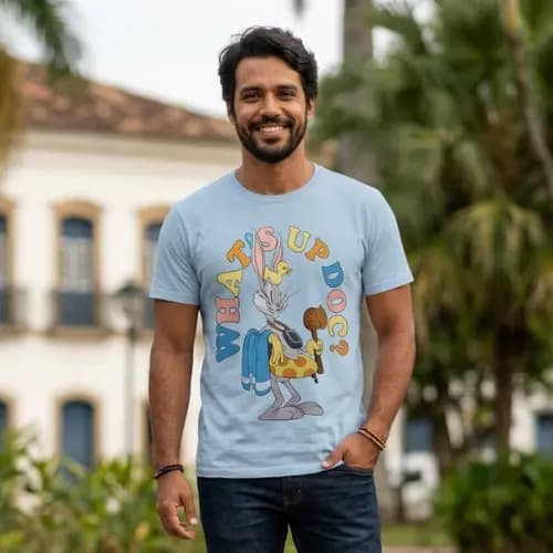 Camiseta Pernalonga What’s Up Doc? - Oficial Piticas /Club Comix- Dia dos Pais - Presente para Pai
