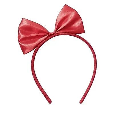 2026 Trending Coquette Style Kids Red Satin Bow Headband , Smooth Glossy Big Hair Hoop , Acessório De Cabelo Macio Antid