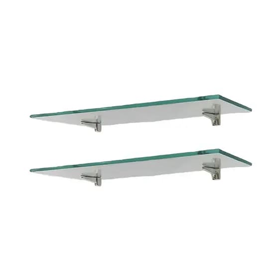 2 PRATELEIRAS VIDRO 50CM X 10CM X 8MM INCOLOR SUPORTES FENIX