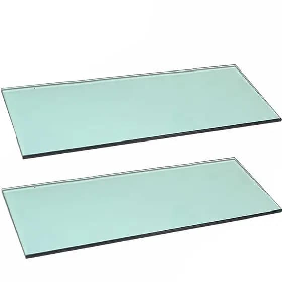 2 PRATELEIRAS VIDRO 90CM X 15CM X 8MM VERDE SEM SUPORTES