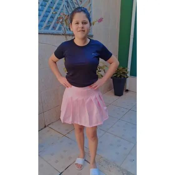 saia colegial pregueada ROSA