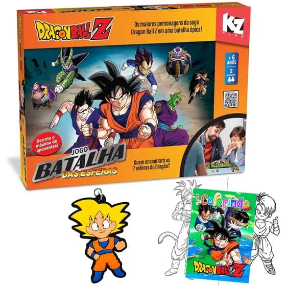 Jogo Batalha Das Esferas Dragon Ball Brinquedos de Menino e Menina + Chaveiro e Revista de Colorir