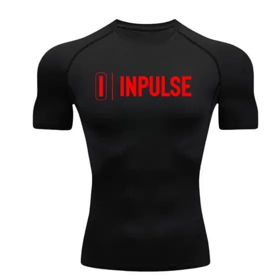 Camisa De Compressão INPULSE Manga Curta Treino Ginástica Camiseta Esportiva Rash Guard