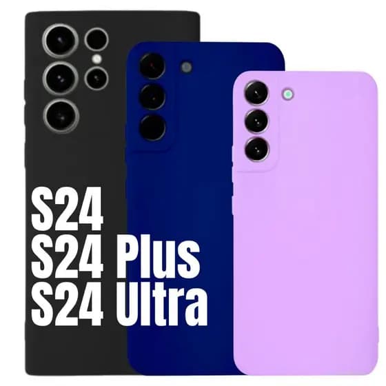 Capinha Silicone Aveludada Para Galaxy S24 S24 Plus S24 Ultra Capa Diversas Cores