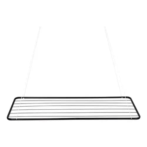 Varal de Teto Preto Mor 1,20m x 56cm Preto – Compacto e Resistente