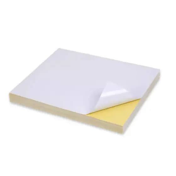 A4 Papel Adesivo Branco com/sem Brilho de Etiqueta Pacote com 100 Folhas, com 3 cortes, 4 cortes