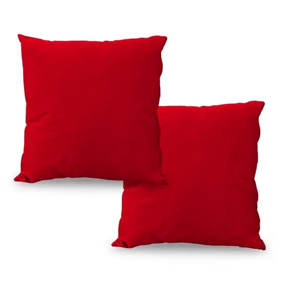 KIT 02 Capas Capa Decorativa de Almofada Lisa Suede Veludo 40x40 com Zíper Decoração Premium