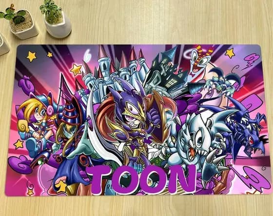 YuGiOh Toon Monstro TCG Tapete Mágico Escuro Menina Preto Brilho Soldado CCG Playmat Jogo De Cartas De Negociação Mouse