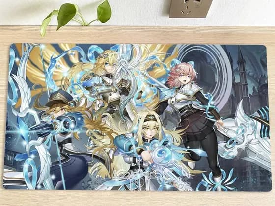 YuGiOh Tapete De Mesa Exosister Meninas TCG CCG Jogo De Cartas Colecionáveis Mouse Pad Jogos