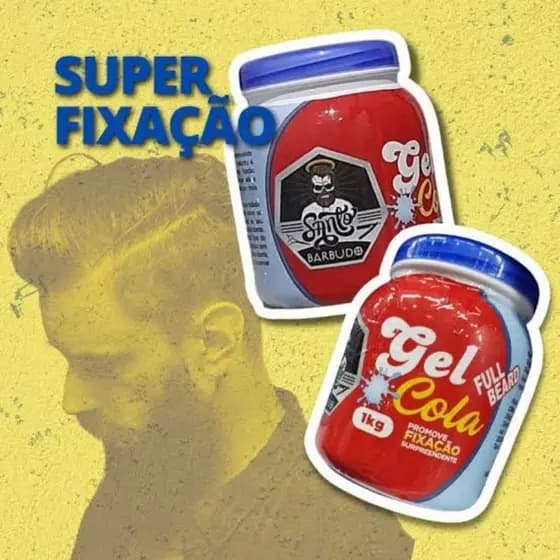 Gel Cola para Cabelo - Santo barbudo - 1kg - alta fixação