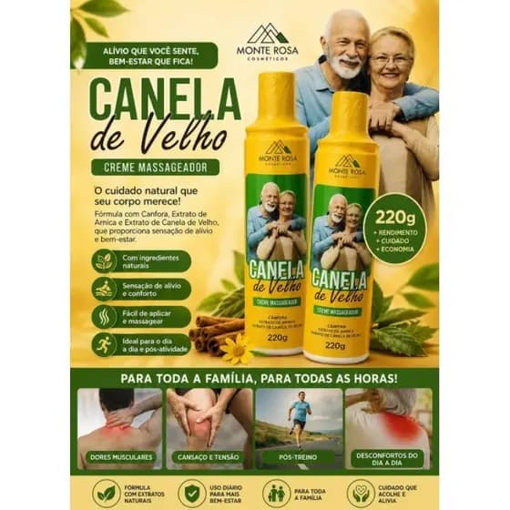 Canela De Velho Creme Massageador 3 em 1 - 220g