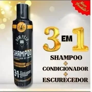Kit Shampoo 3 em 1 - Dom Pelo Escurecedor *2 unidades*