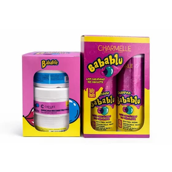kit 5 itens kit capilar shampoo e condicionador charmelle + kit cronograma capilar Cap Lif