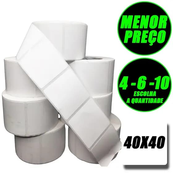 Rolos Etiqueta 40x40 Térmica Balança Etiqueta Adesiva Toledo Prix 4 6 10 Rolo