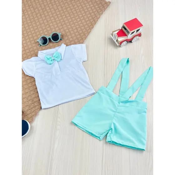 Conjunto Social Camisa + Suspensório Arthur Baby