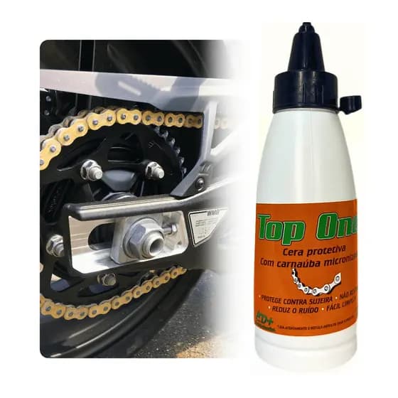 Cera protetiva de carnaúba micronizada para corrente de moto e bicicleta correntes 100ml