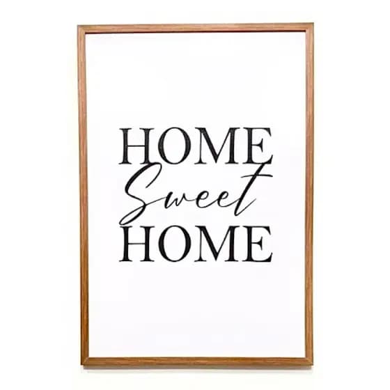 O Quadro de Resina Para Caixa De Luz 40x60 HOME SWEET HOME decorar, poder cobrir a caixa de luz (M madeira clara)