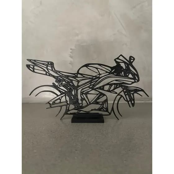 Escultura Decorativa Honda CBR 600RR – Arte Abstrata em Movimento