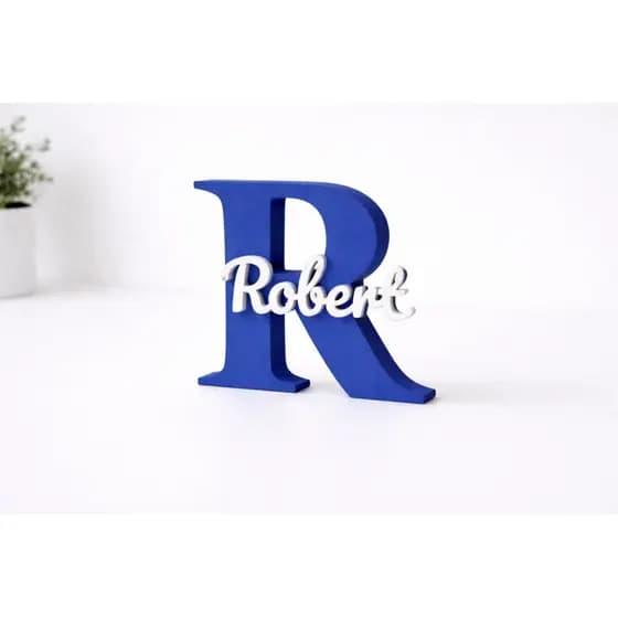 Letreiro Personalizado com Inicial e Nome em Destaque
