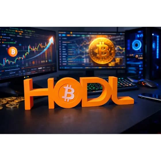 HODL Bitcoin Decorativo em 3D – Peça Premium para Decoração Cripto