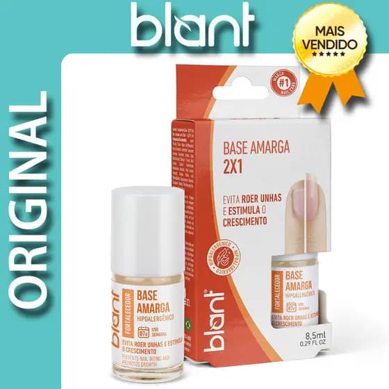Base Amarga 2x1 Blant 8,5ml - Para Parar de Roer Unhas com Queratina