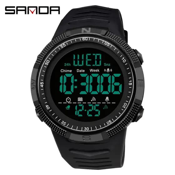 Sanda Moda Militar Relógios Homens 50 M À Prova D 'Água Mens Sports Relógios Led Relógios De Pulso Eletrônico 6014Sanda Moda Militar Relógios Homens 50 M À Prova D 'Água Mens Sports Relógios Led Relógios De Pulso Eletrônico 6014