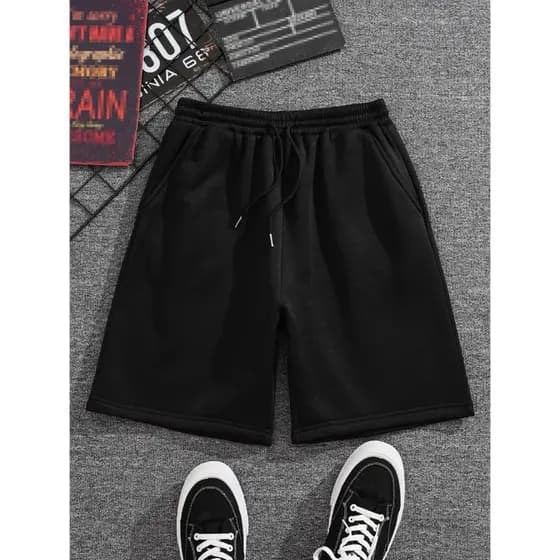 Bermuda Moletom Masculina Short Treino Academia Esporte Fitness Casual com bolso