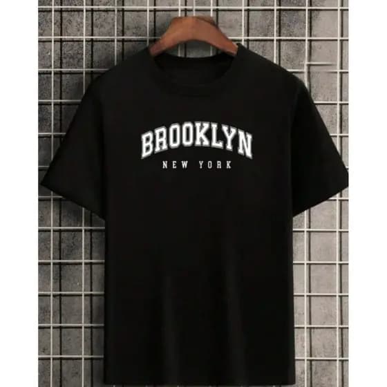 Camiseta Camisa Brooklyn Oversized Basica Streetwear Camisa T-Shirt Masculina Slim Promoção Algodão Varias Cores