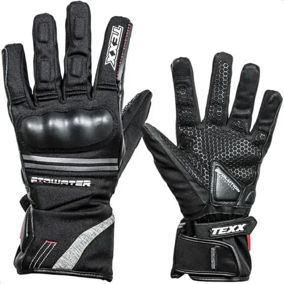 Luva Motociclista Impermeavel TEXX Biowater V3 protetores nos dedos e palma da mão