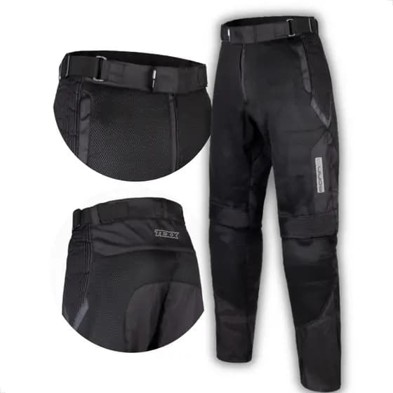 Calça TEXX Ronin Air V2 Moto Masculina Ventilada Mesh 600D Proteção CE Refletiva Ajuste Conforto