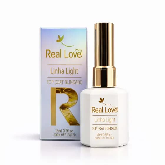 Top Coat Blindado Para Unhas Linha Light 15ml - Real Love Anti Risco