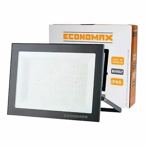 Refletor Projetor Led Economax 200w 6500k Ip65 Bivolt Economica