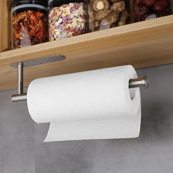 Suporte de Papel Higiênico Aço 304 Inox com Gancho Autoadesivo