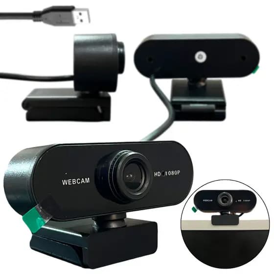 Webcam Full Hd 1080p Microfone Computador Câmera Vídeo EAD