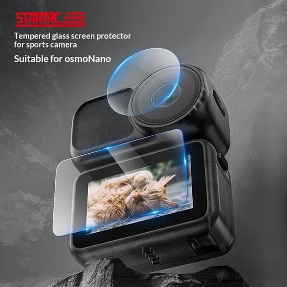 STARTRC Adequado para DJI OSMO NANO Tela de filme temperado HD Acessórios Filme de lente Filme de hidrogel