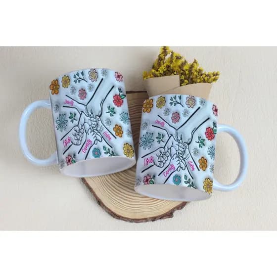 Caneca dia das Mães com nome, Caneca Dia das Mães mão com nome, Feliz dia das mães, lembrancinha dia das mães