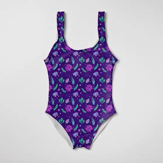 Maiô Infantil Feminino Moda Praia Natação Estampa Mar Oceano